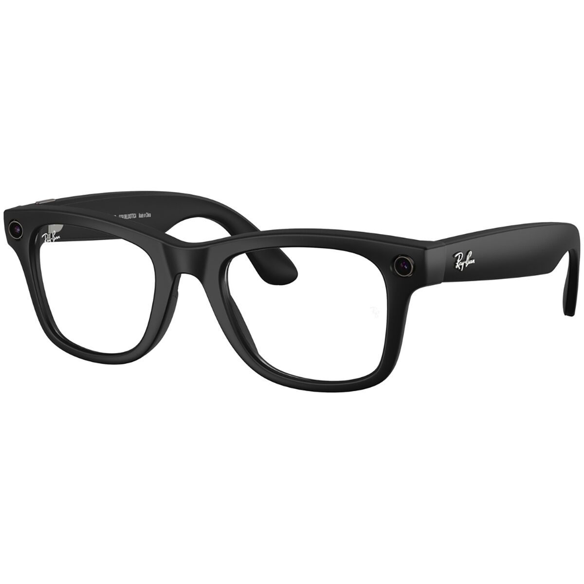 Image of Ray-Ban Meta AI Wayfarer Large Sunglasses Matte Black/Transitions Grey, 53