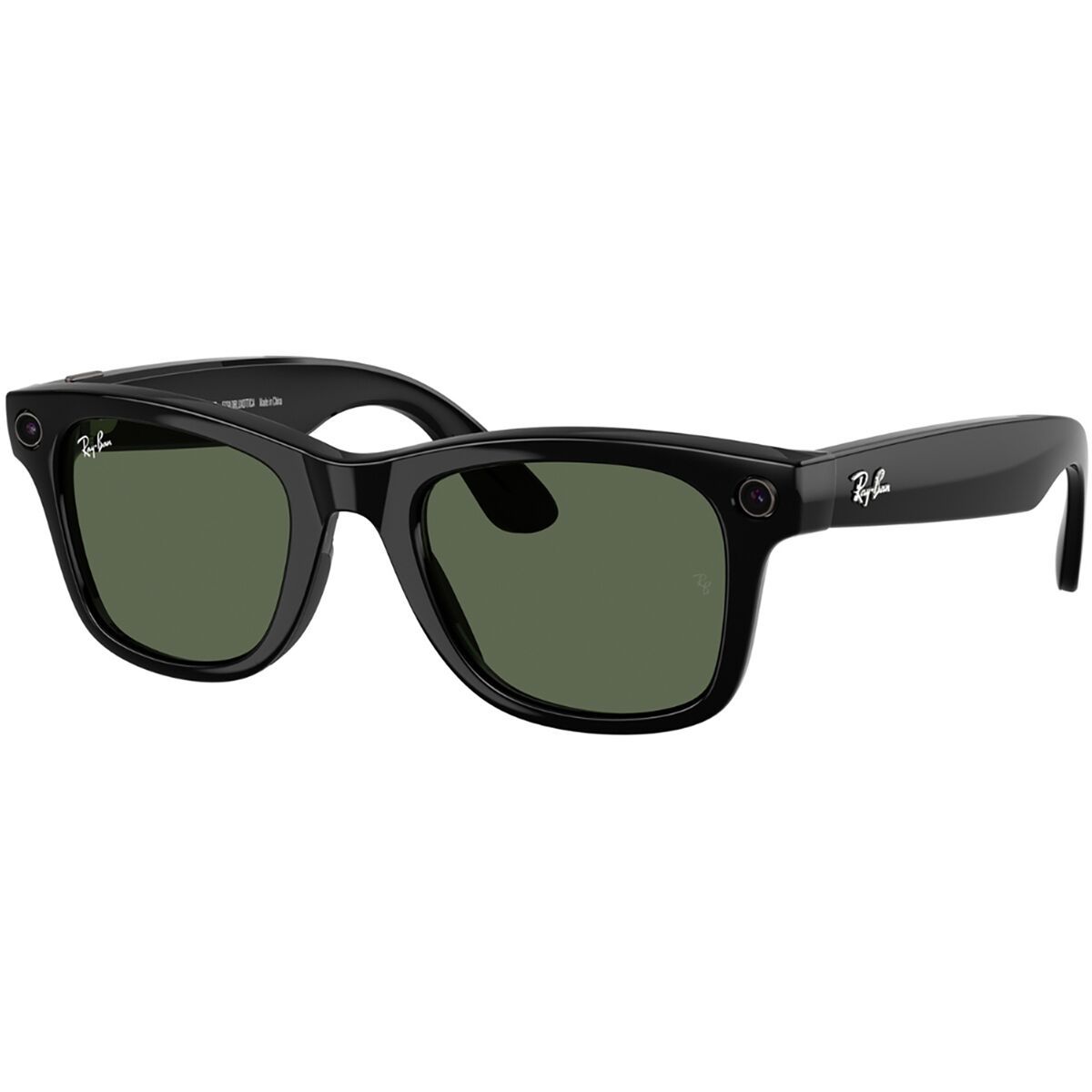 Image of Ray-Ban Meta AI Wayfarer Sunglasses Shiny Black/G15 Green, 50