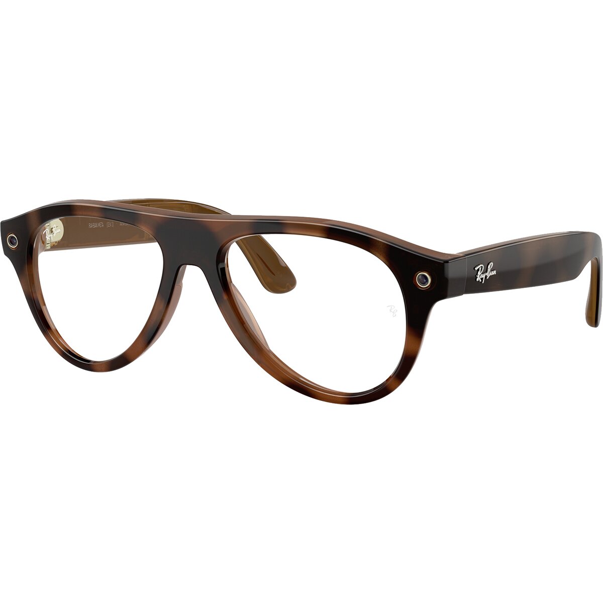 Image of Ray-Ban Meta Aviator Sunglasses Havana/Transitions Brown, 54