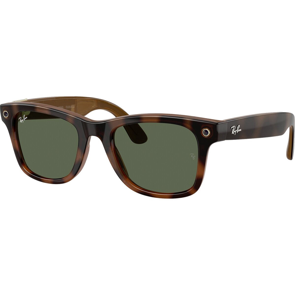 Image of Ray-Ban Meta Wayfarer Sunglasses Havana/G15 Green, 50