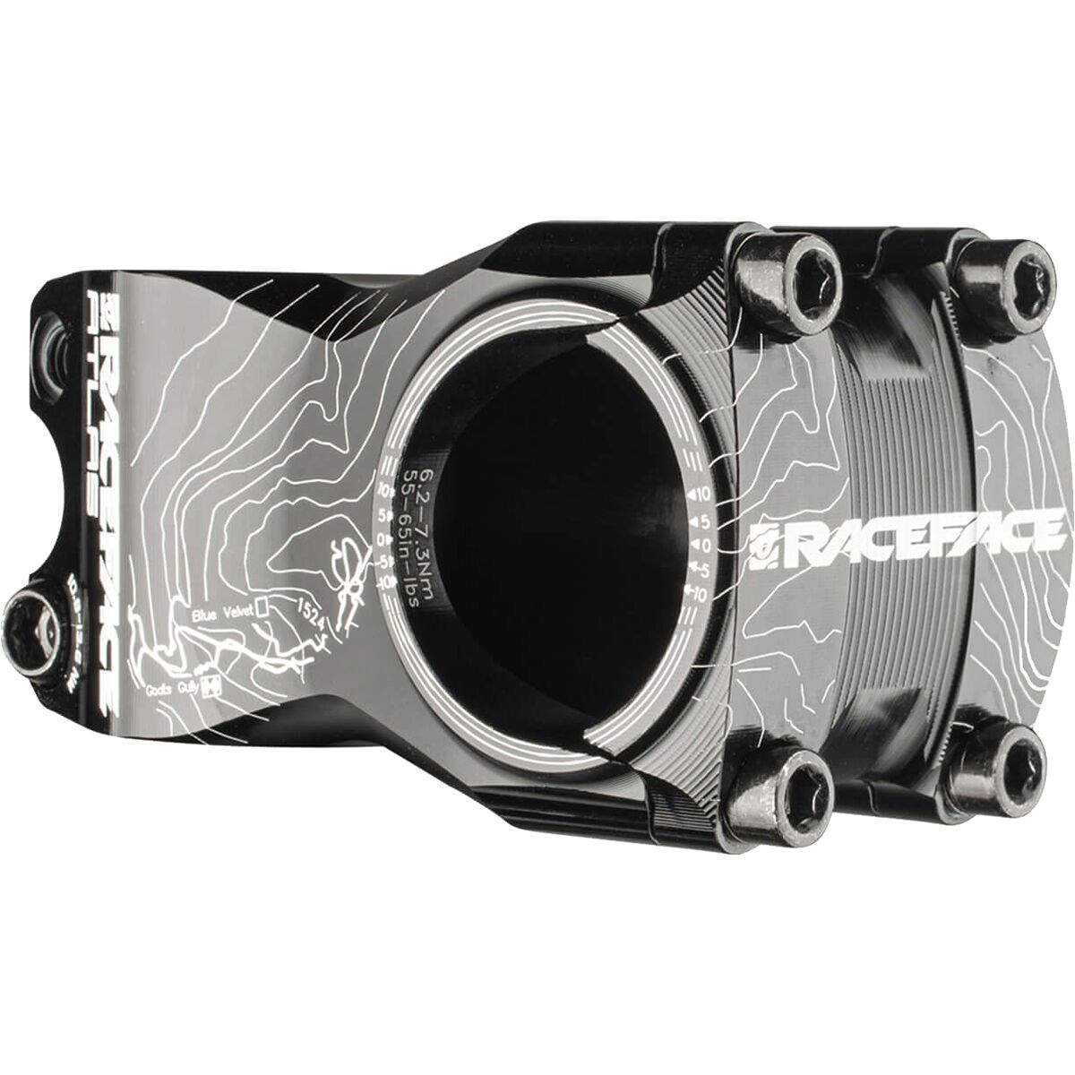 Image of Race Face Atlas 31.8mm Stem Black, 50mm/0 Degree, One Size