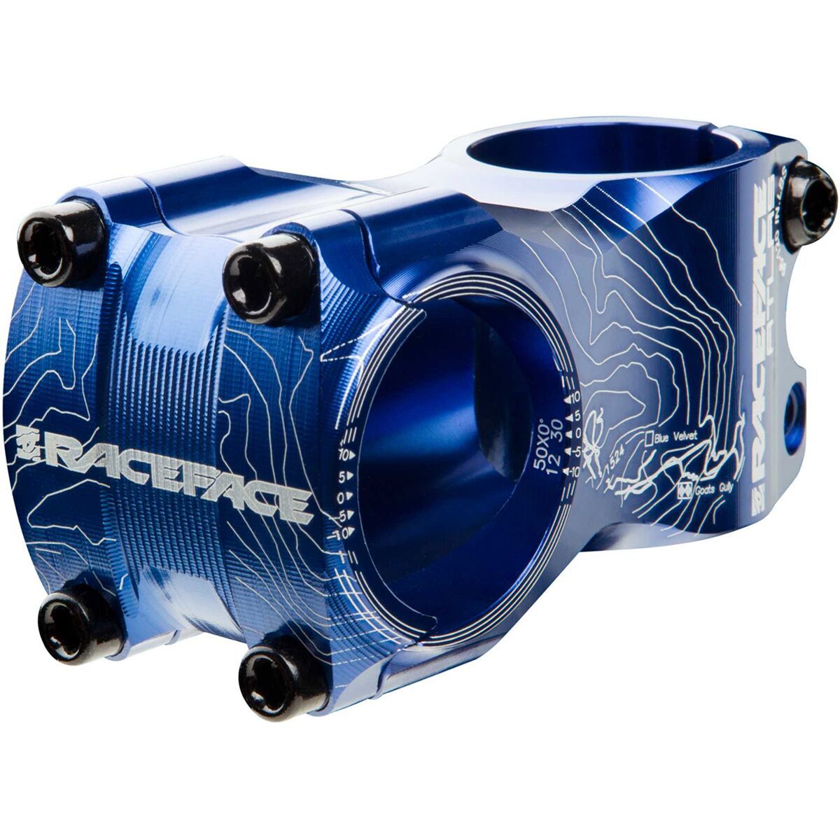 Image of Race Face Atlas Stem Blue, 50mm/0 Degree, One Size