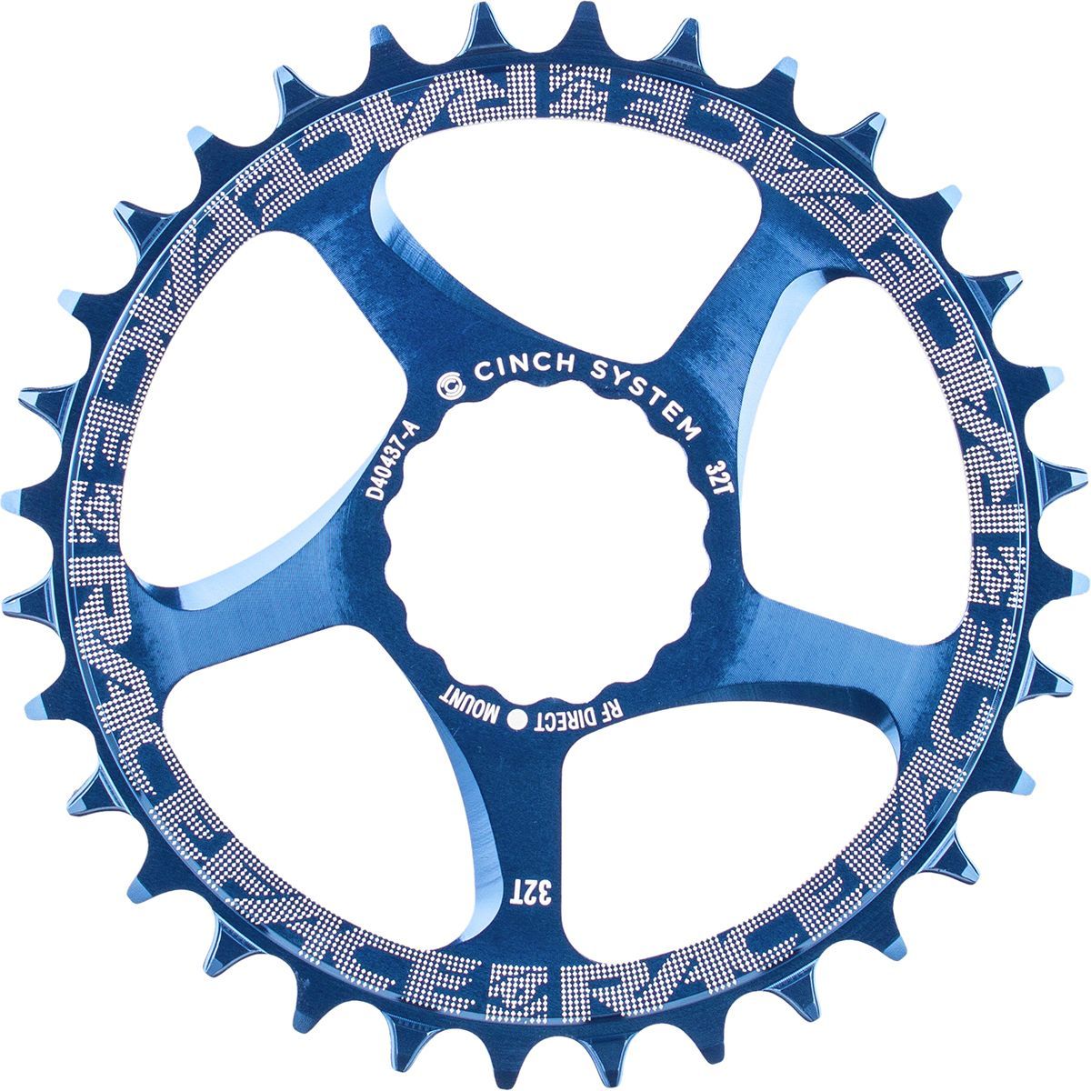 Race Face Narrow Wide Cinch Direct Mount Chainring Blue, 36T