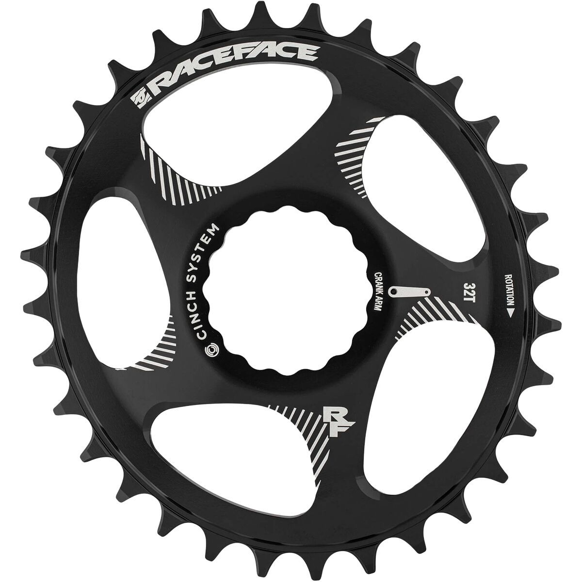Image of Race Face Narrow Wide Cinch Direct Mount Oval Chainring Black, 32t