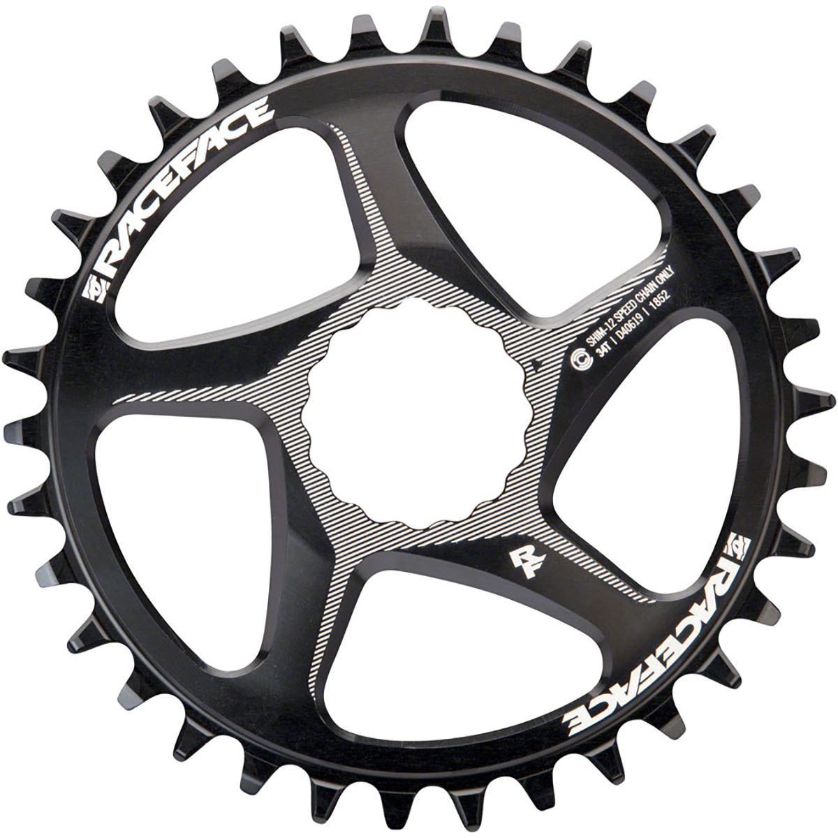 Image of Race Face Narrow Wide Cinch Chainring for Shimano 12-Speed Black, 34t