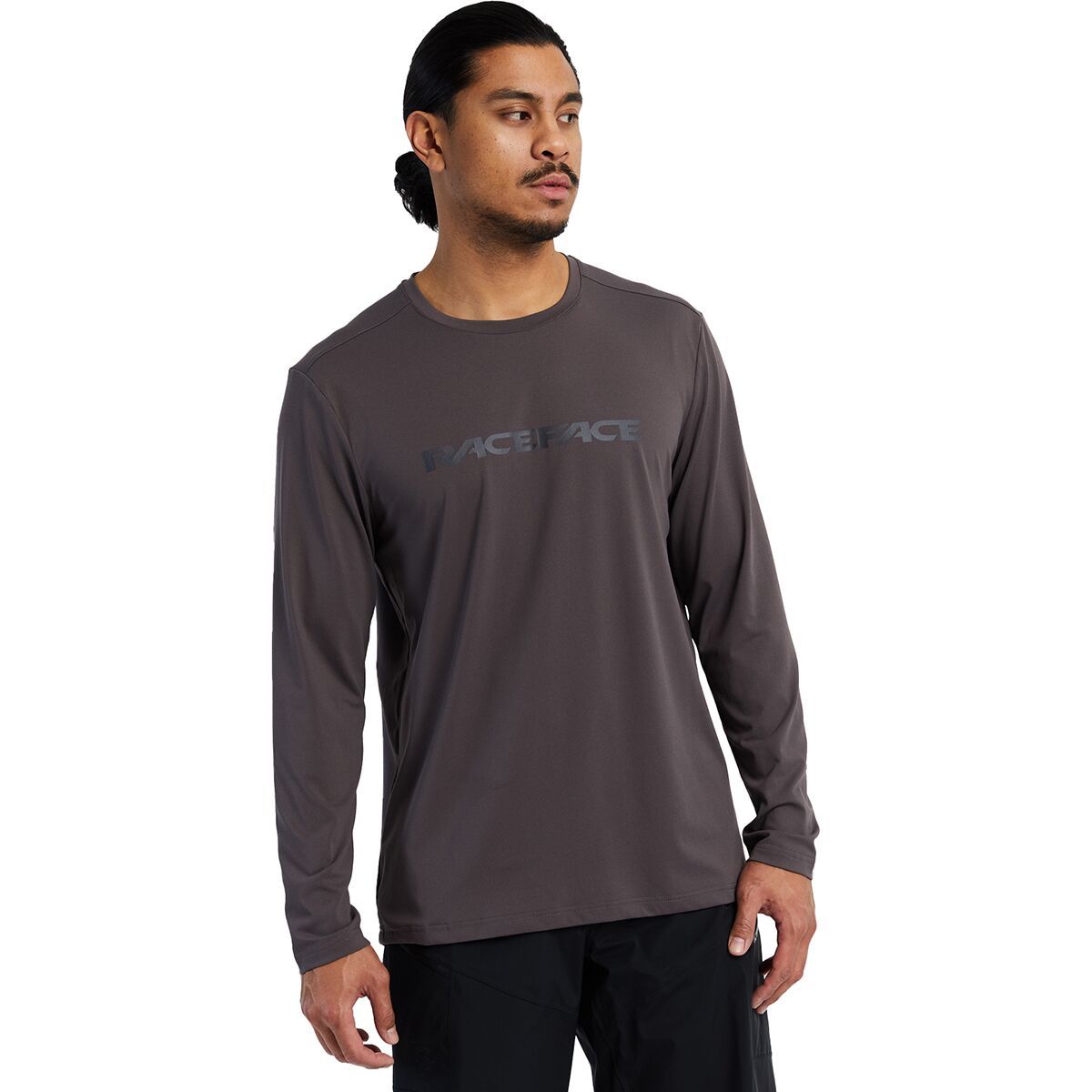 Race Face Commit Long-Sleeve Tech Top - Men's Charcoal, L