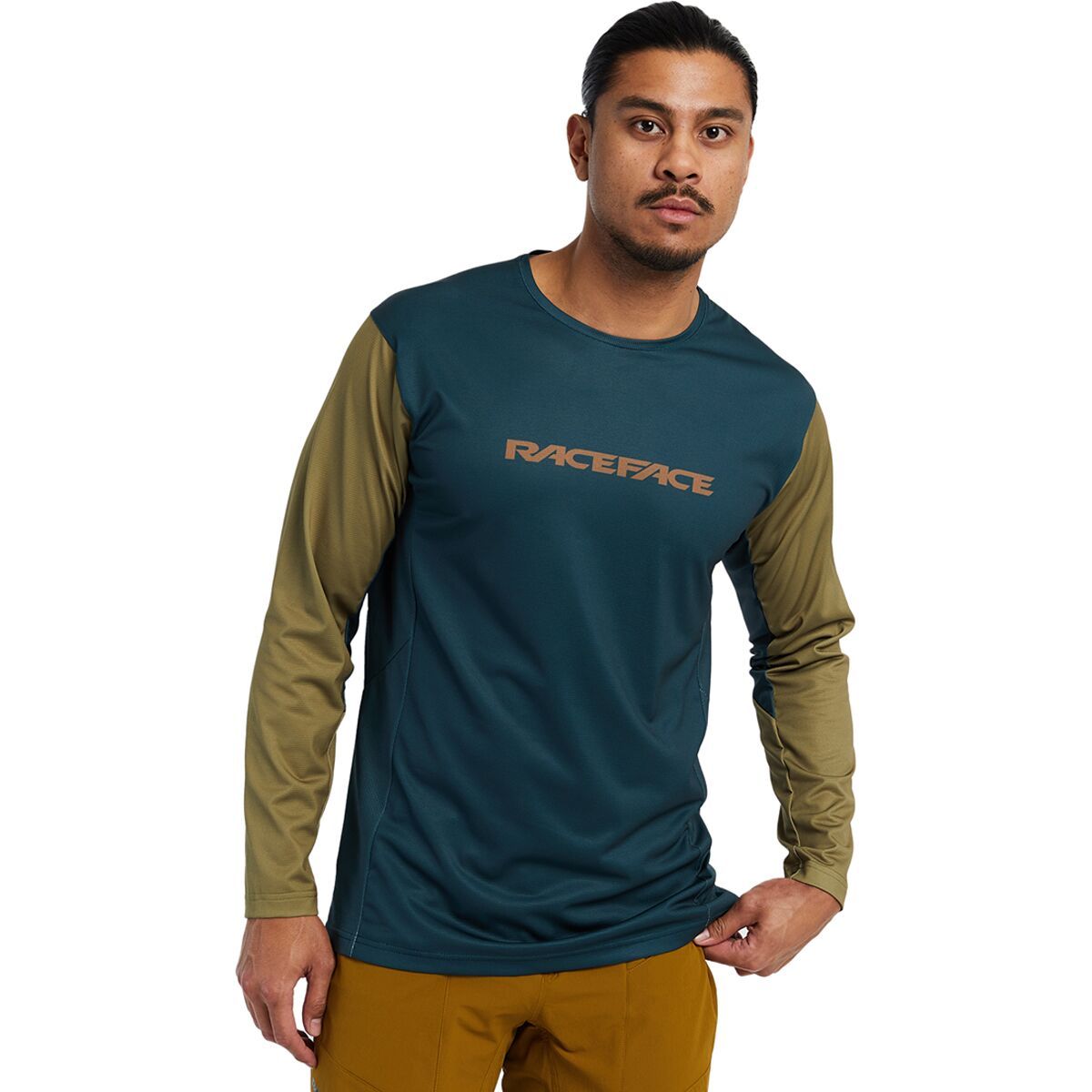 Race Face Indy Long-Sleeve Jersey - Men's Pine, M