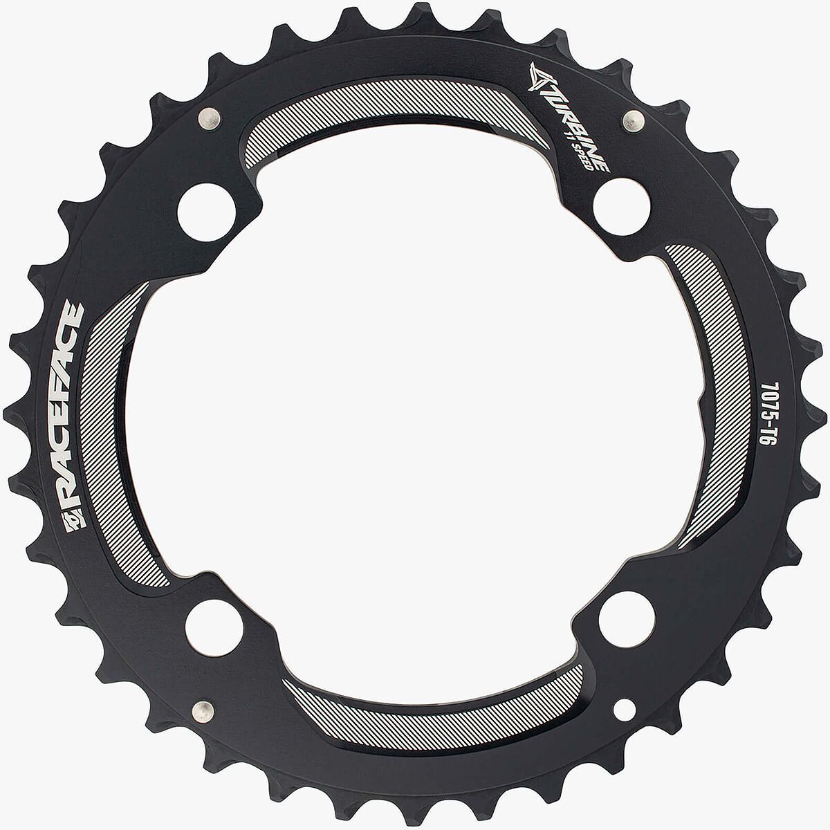 Image of Race Face Turbine 2x Chainring Black, 64/104mm BCD, 26/36t