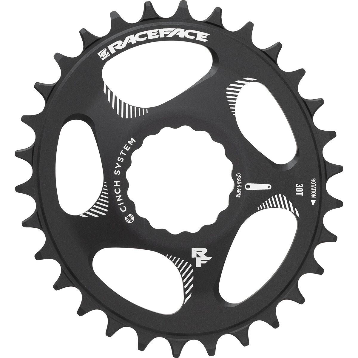 Race Face Cinch Oval Direct Mount Chainring Matte Black, 30t, 10/11/12-Spd
