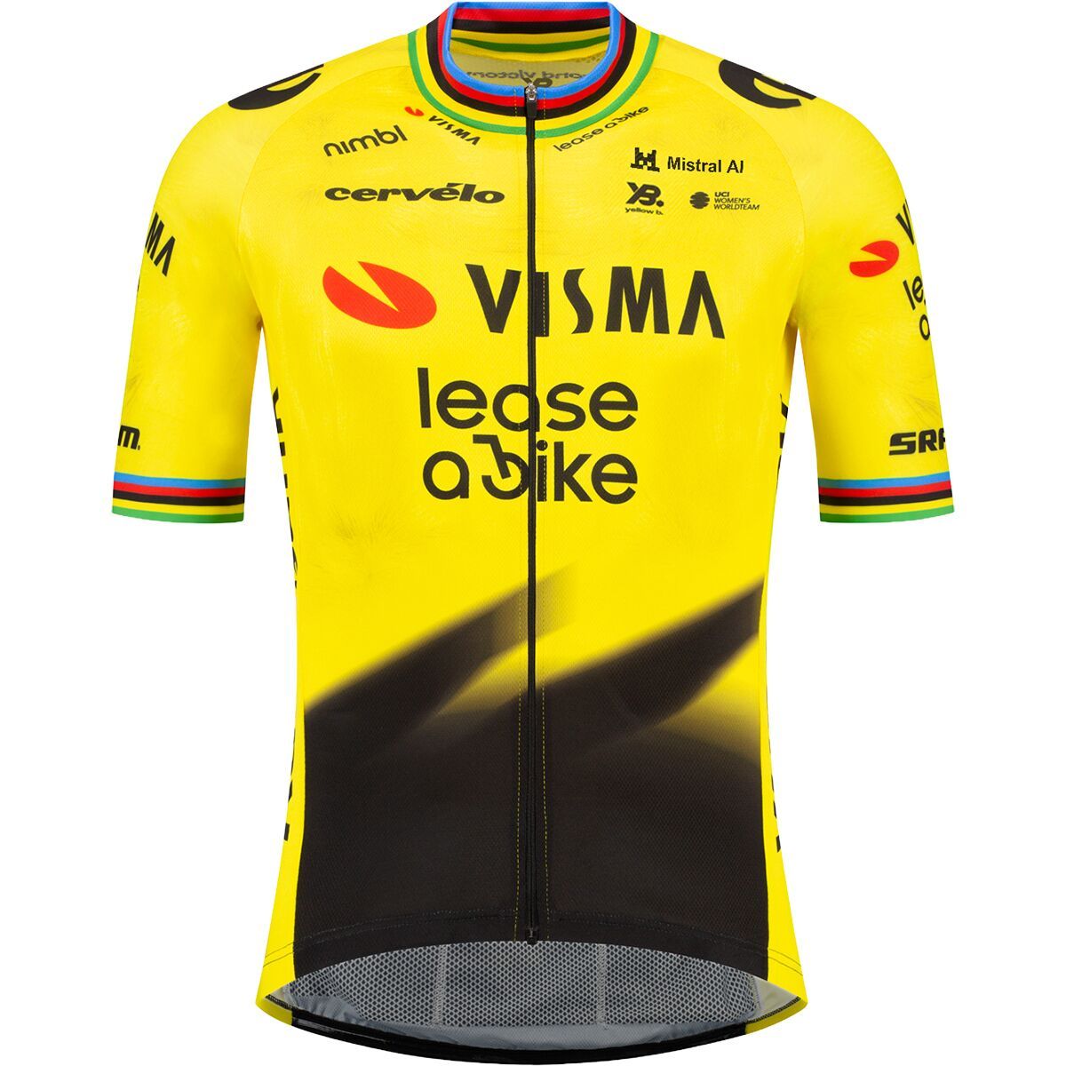 Image of Racing-Gear Team Visma Lease a Bike Former World Champion Jersey - Men's Yellow/Black/World Champion Trim, S