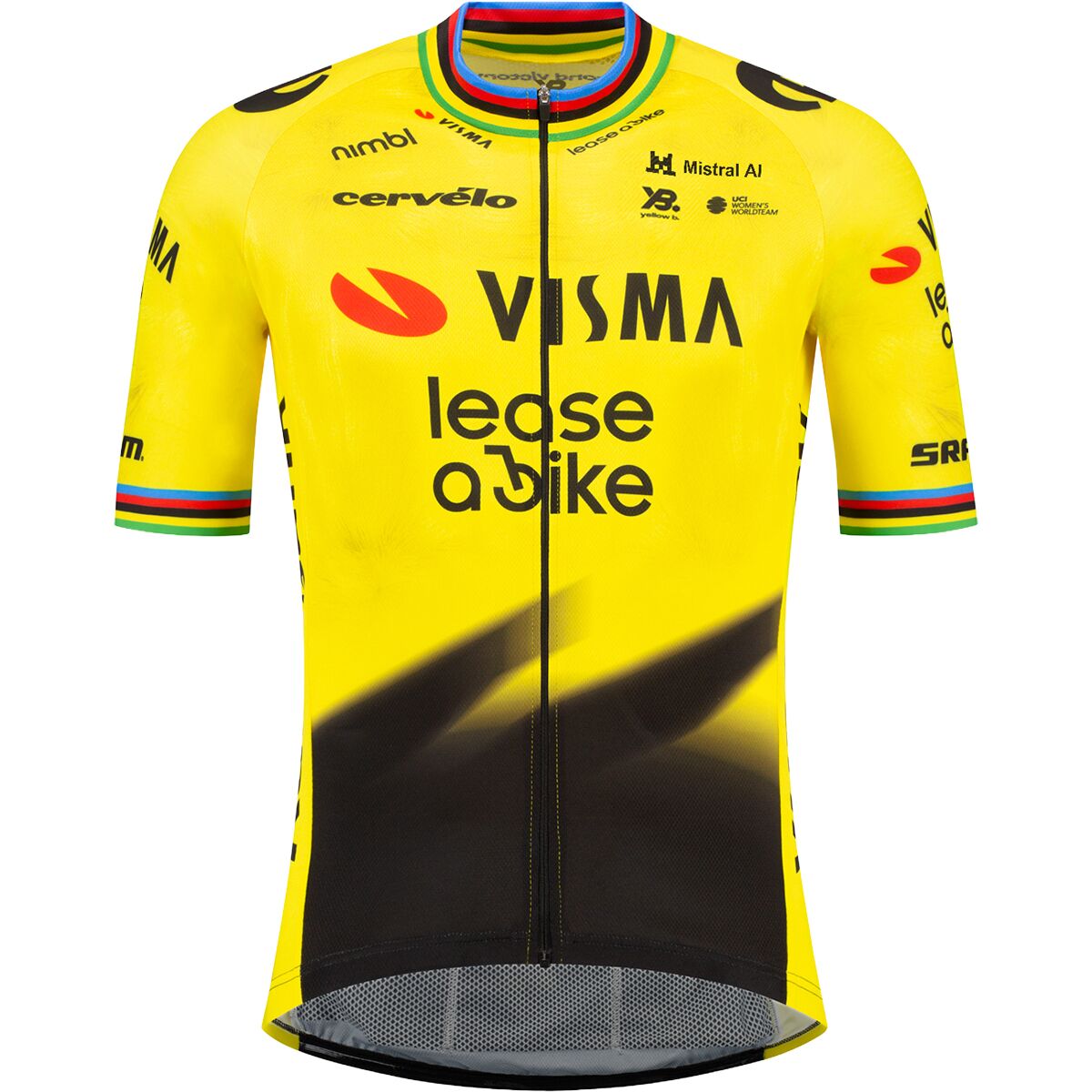 Image of Racing-Gear Team Visma Lease a Bike Former World Champion Jersey - Men's Yellow/Black/World Champion Trim, L