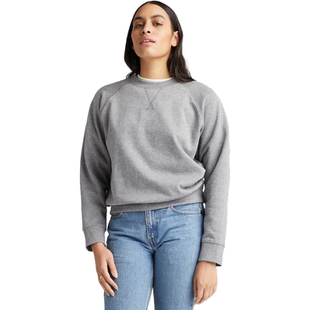 Image of Richer Poorer Recycled Crew Sweatshirt - Women's Heather Grey, XS