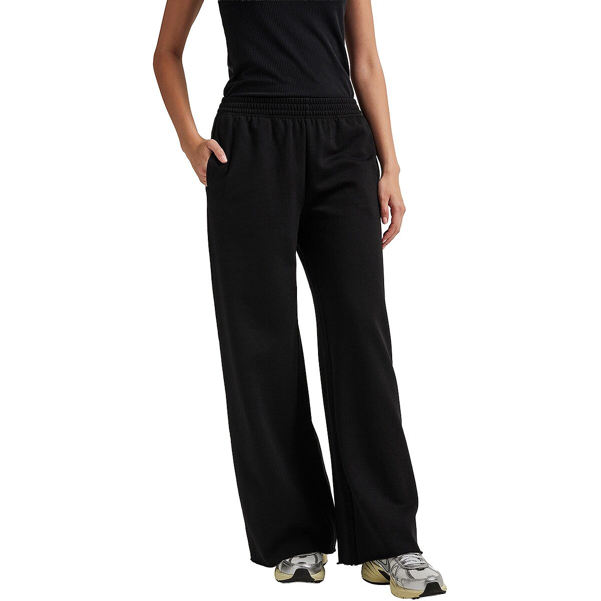 Image of Richer Poorer Rec Fleece Wide Leg Pant - Women's Black, L