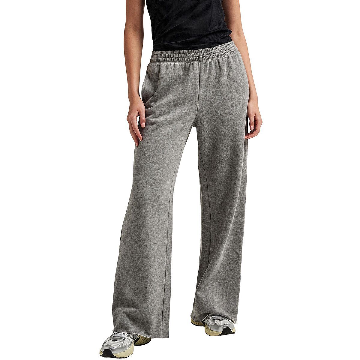 Image of Richer Poorer Rec Fleece Wide Leg Pant - Women's Heather Grey, L