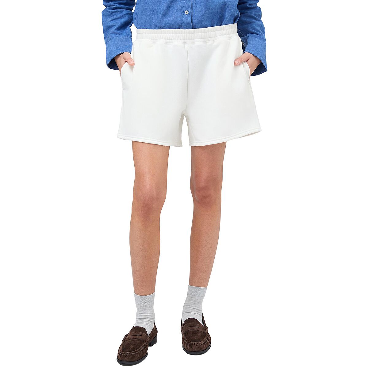 Image of Richer Poorer Recyced Fleece Sweatshort - Women's Coconut Milk, L