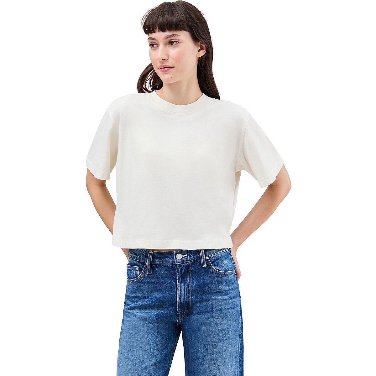 Image of Richer Poorer Relaxed Crop T-Shirt - Women's Bone, L