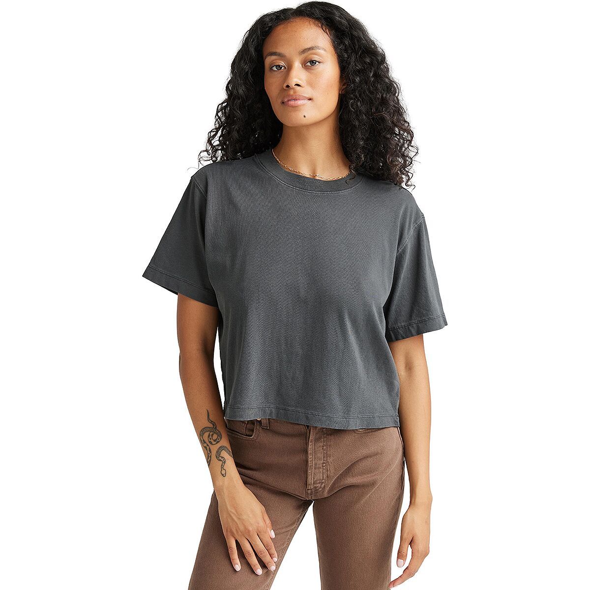 Image of Richer Poorer Relaxed Crop T-Shirt - Women's Stretch Limo, L