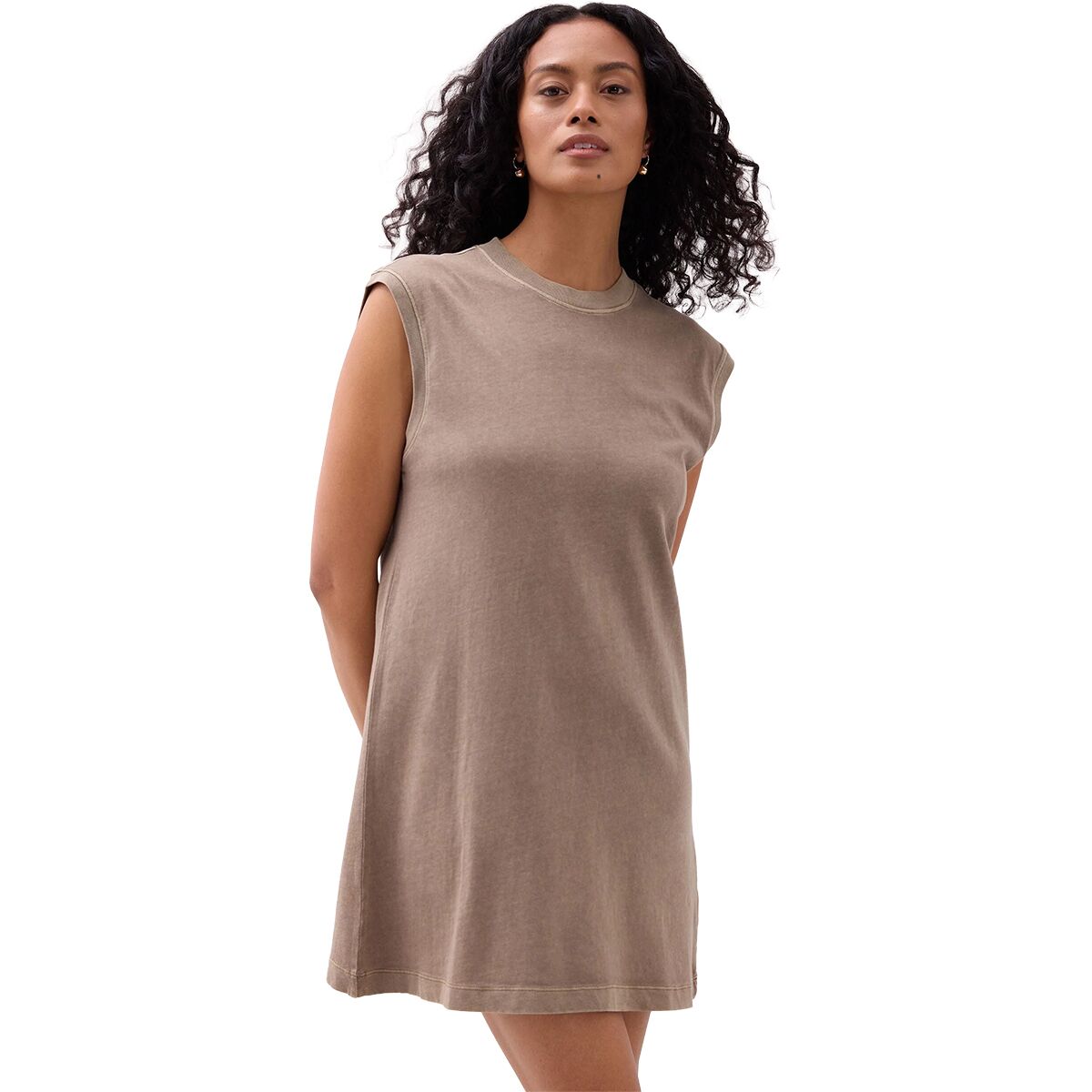 Image of Richer Poorer Relaxed Muscle Dress - Women's Warm Grey, L