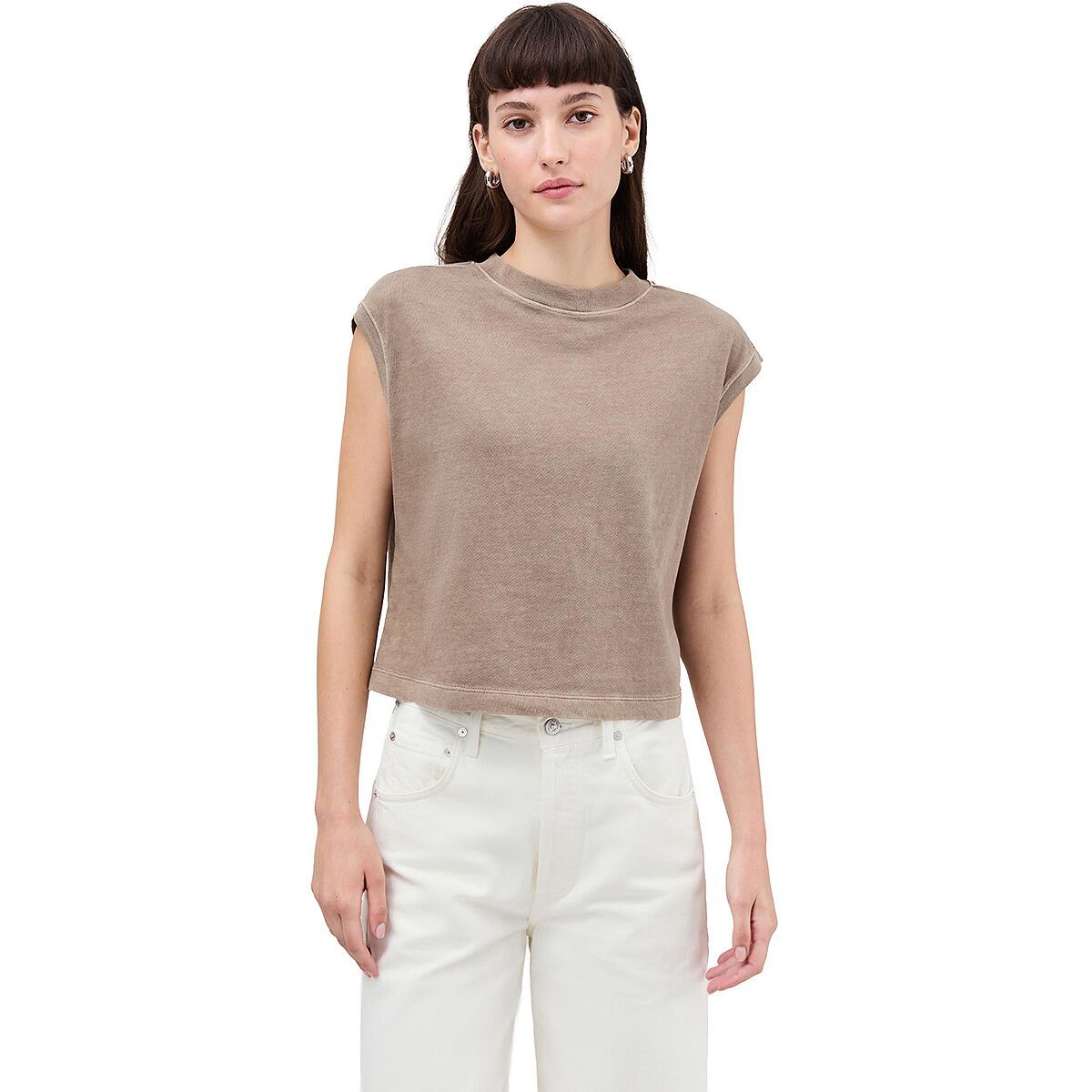 Image of Richer Poorer Relaxed Muscle T-Shirt - Women's Warm Grey, M