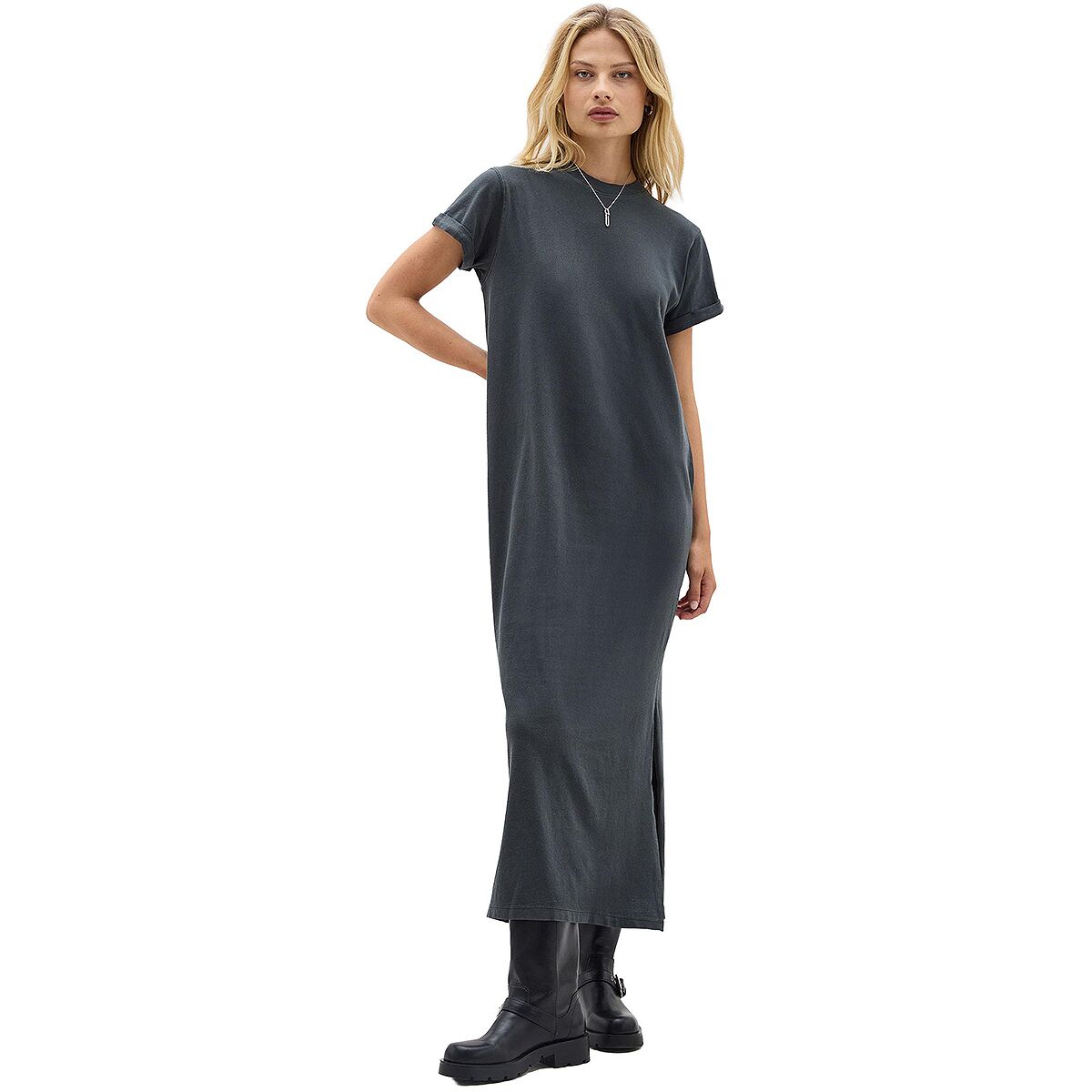 Image of Richer Poorer Relaxed T-Shirt Dress - Women's Stretch Limo, S