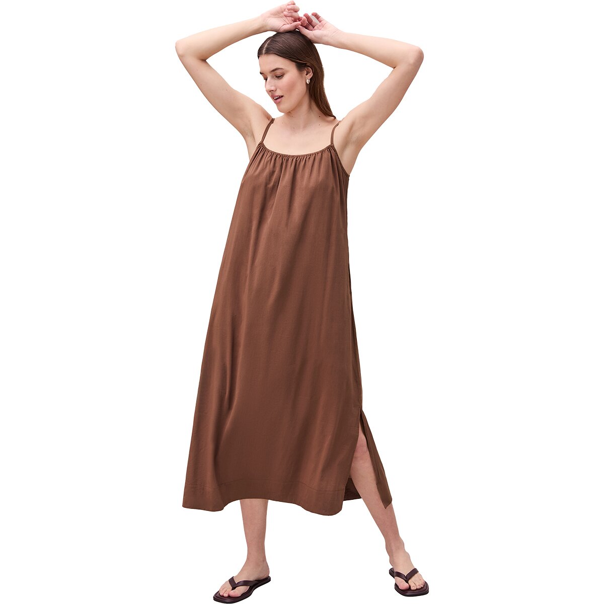 Image of Richer Poorer Topanga Cotton Slip Dress - Women's Brunette, M
