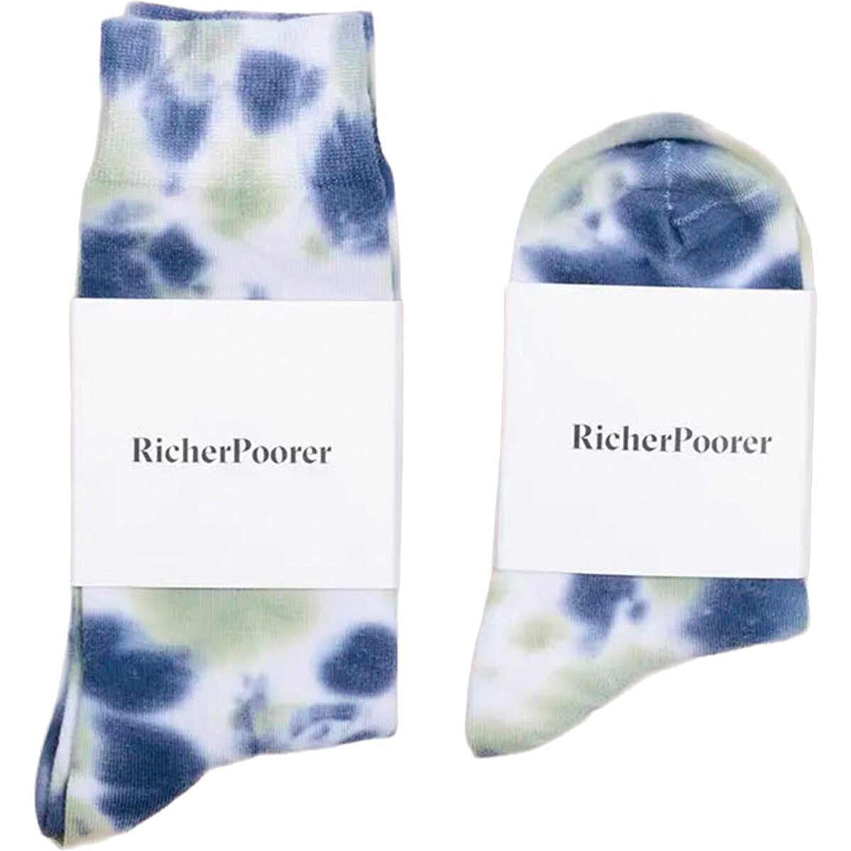 Image of Richer Poorer Ankle Sock - Women's Vintage Indigo Aloe Tie Dye, One Size