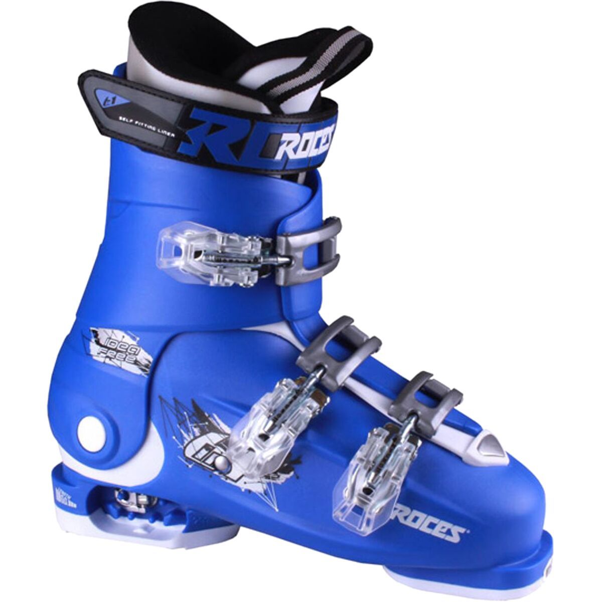 Image of Roces Idea Free Adjustable Ski Boots - Kids' Blue/White, 22.5-25.5
