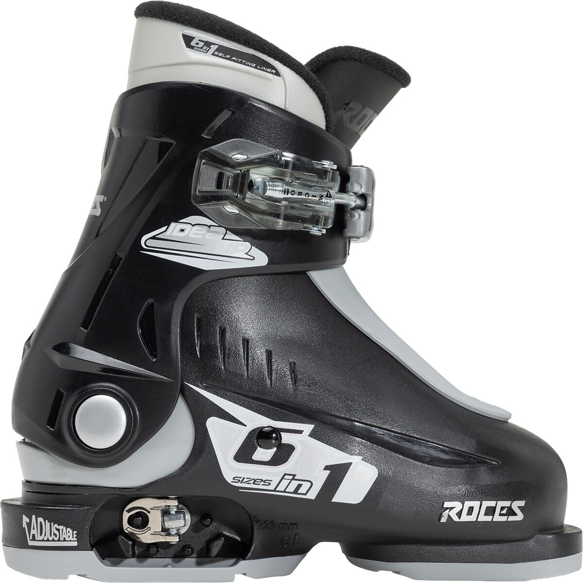Image of Roces Idea Up Adjustable Ski Boots - Kids' Black/Silver, 16.0-18.5