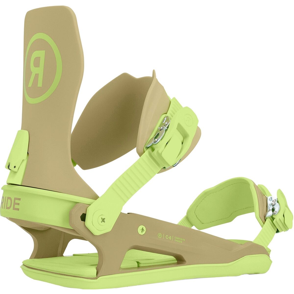 Ride C-6 Snowboard Binding - 2024 Olive/Lime