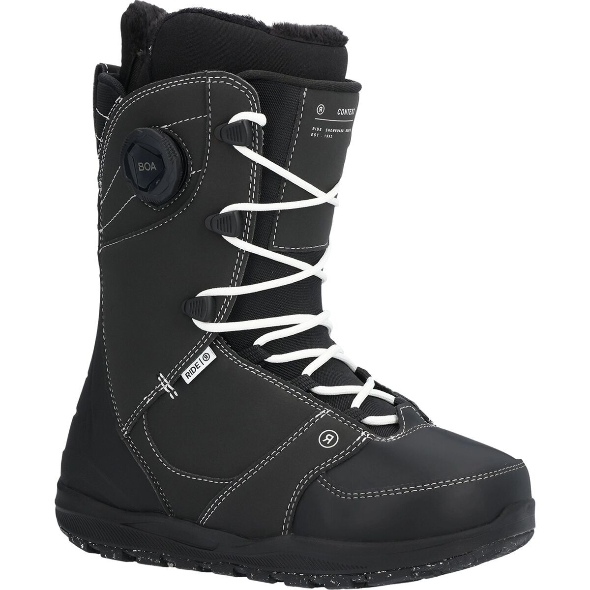 Ride Context Lace Snowboard Boot - 2025 - Women's Black, 8.0