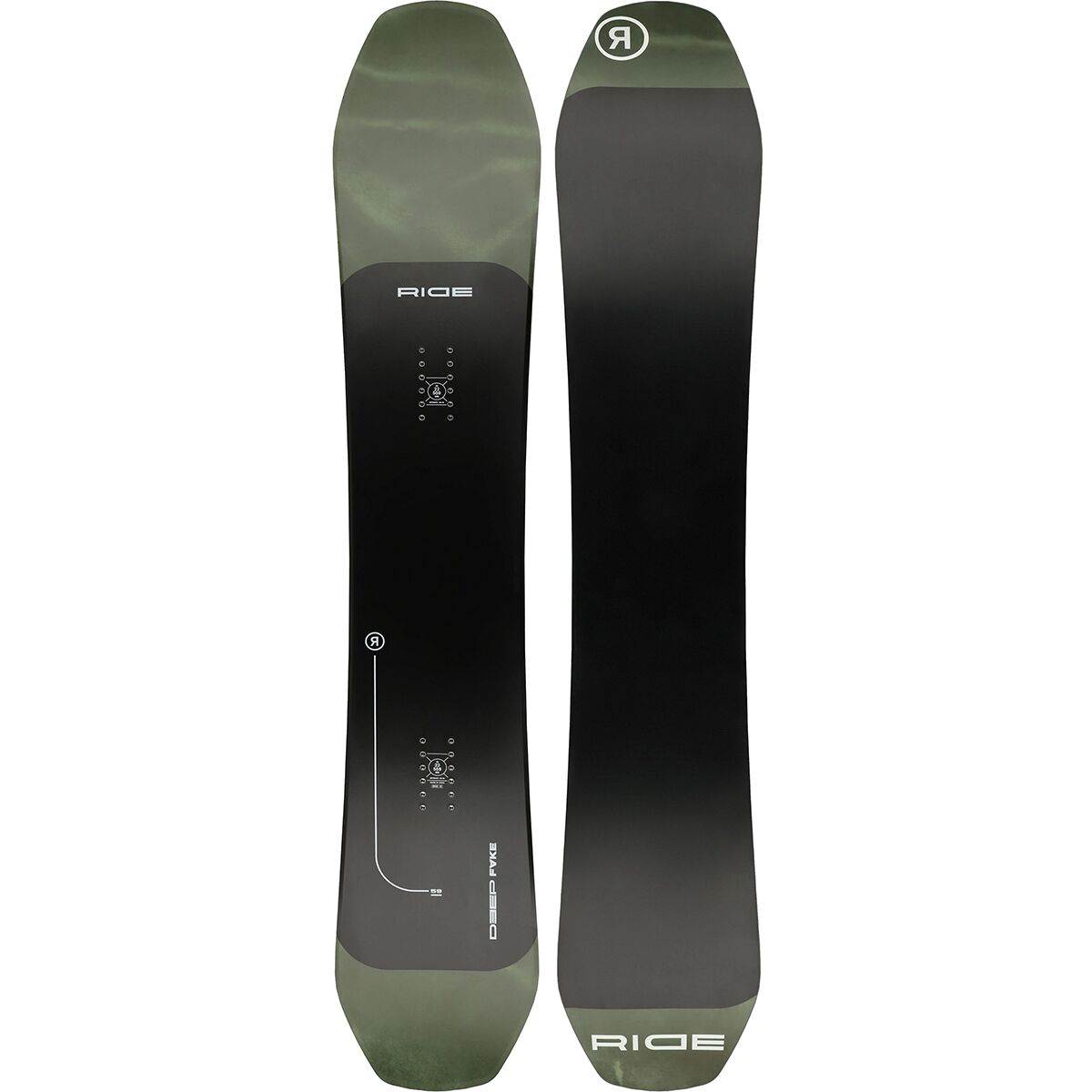 Image of Ride Deep Fake Snowboard - 2025 One Color, 159cm