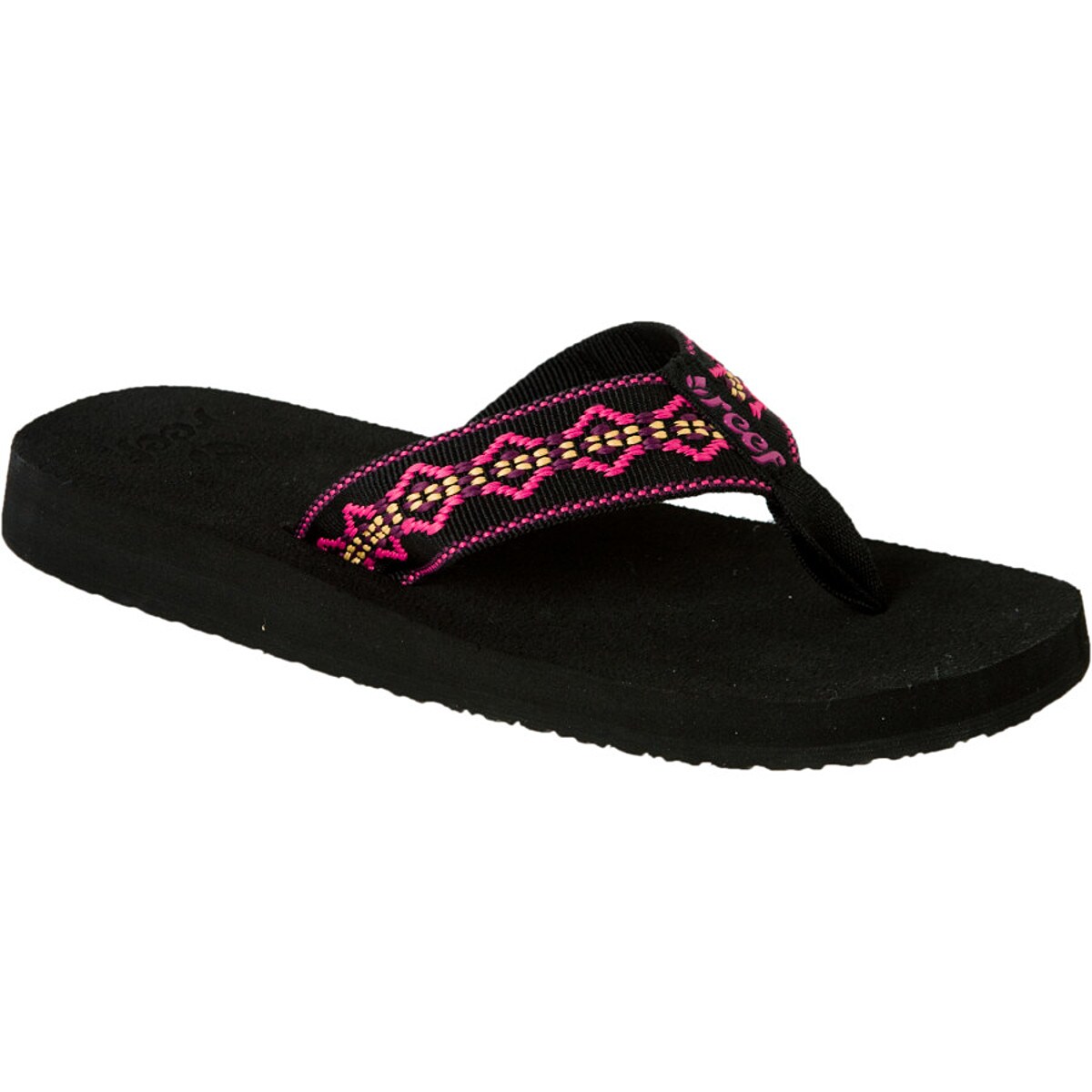 Black 100% Authentic New Woman Reef Sandy Sandal Flip Flops RF1541 Color Black