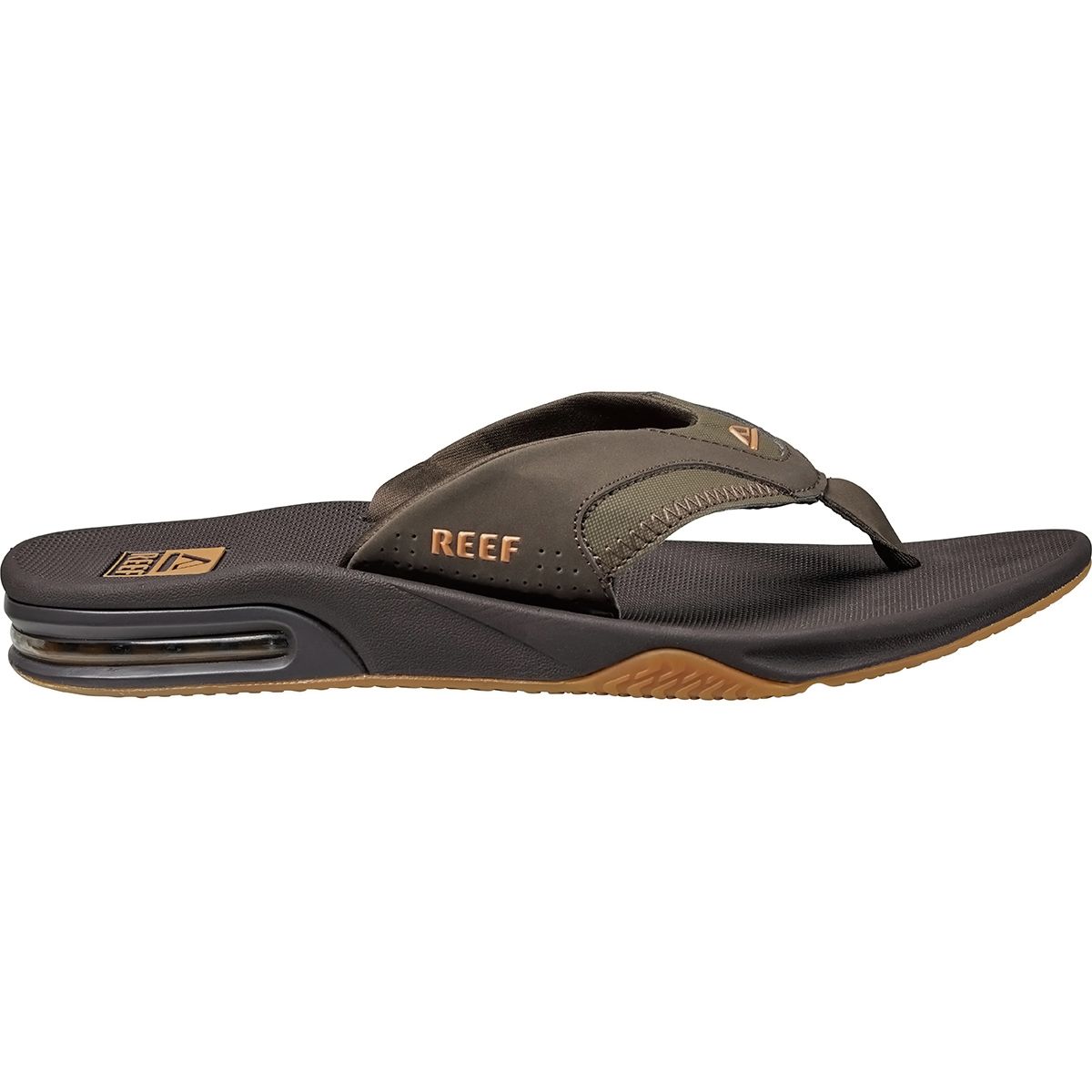Image of Reef Fanning Flip Flop - Men's Brown/Gum, 11.0