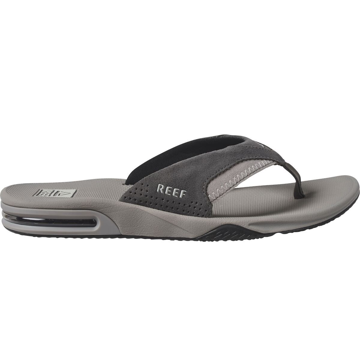 Image of Reef Fanning Flip Flop - Men's Grey Suede, 12.0