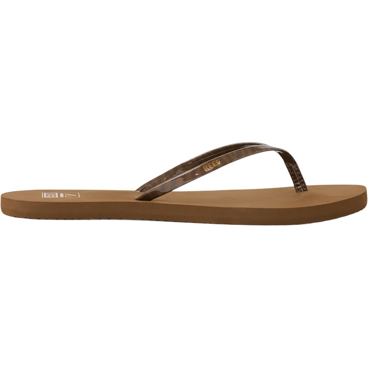 Image of Reef Bliss Nights Flip Flop - Women's Chocolate Stripe, 10.0