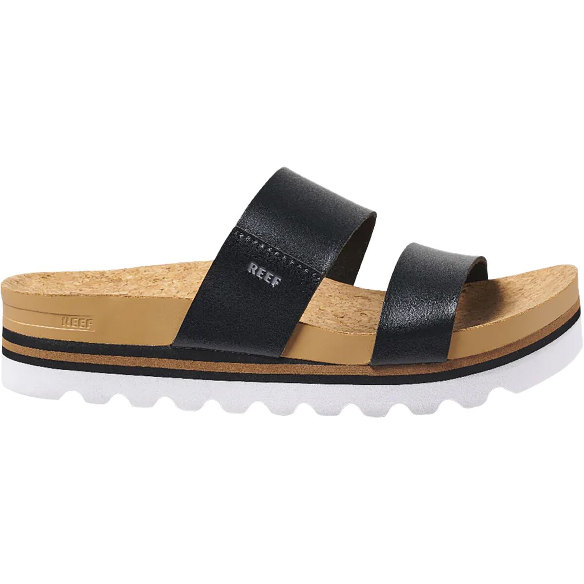 Image of Reef Cushion Vista Hi Sandal - Women's Black, 10.0