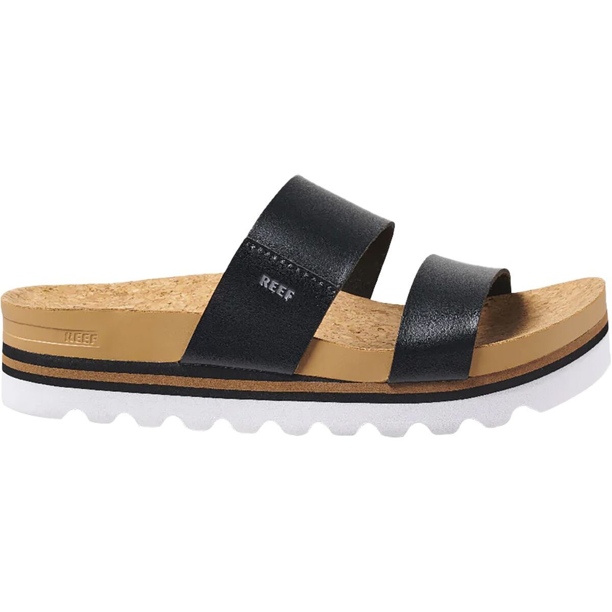 Image of Reef Cushion Vista Hi Sandal - Women's Black, 8.0