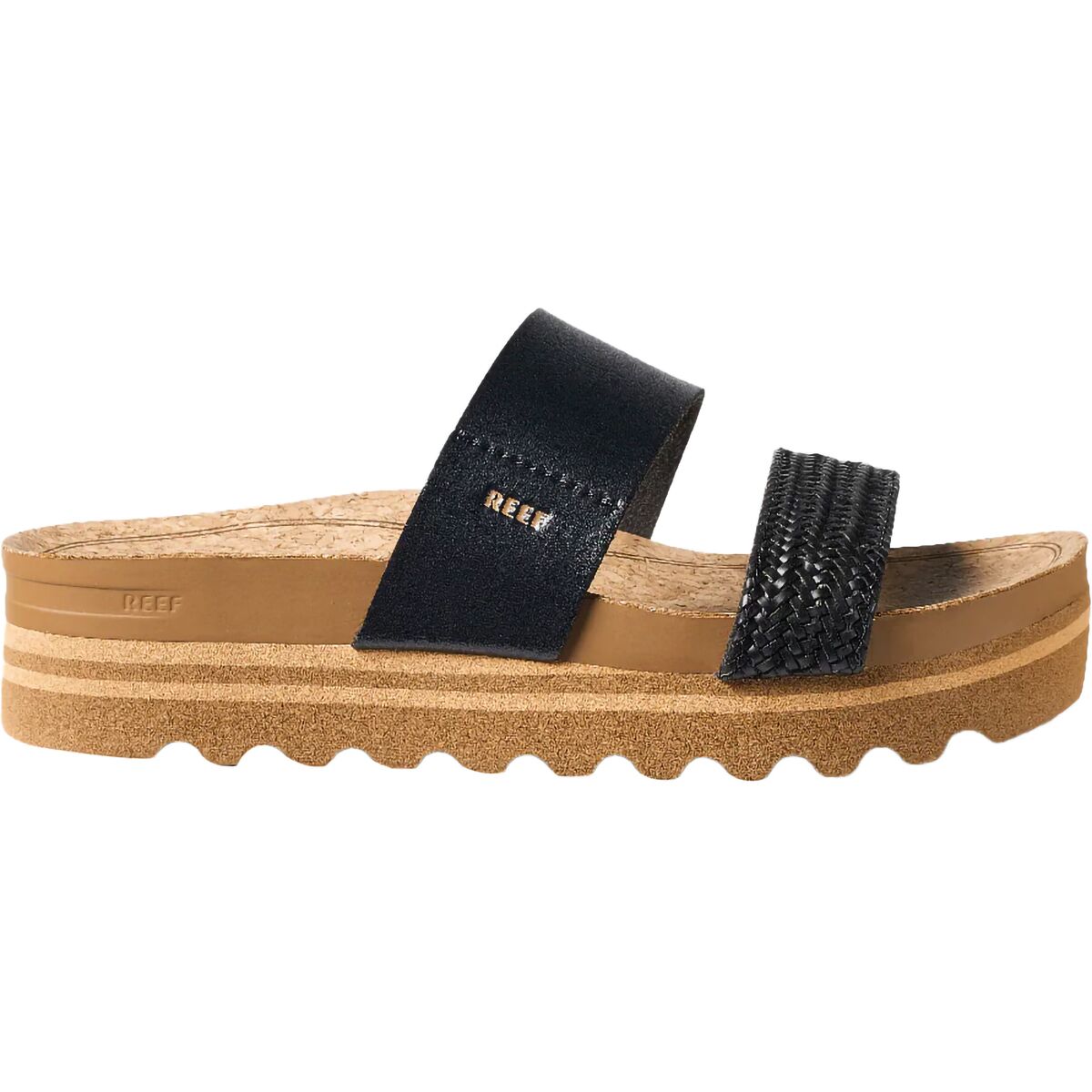 Image of Reef Cushion Vista Hi Sandal - Women's Black Braid, 10.0
