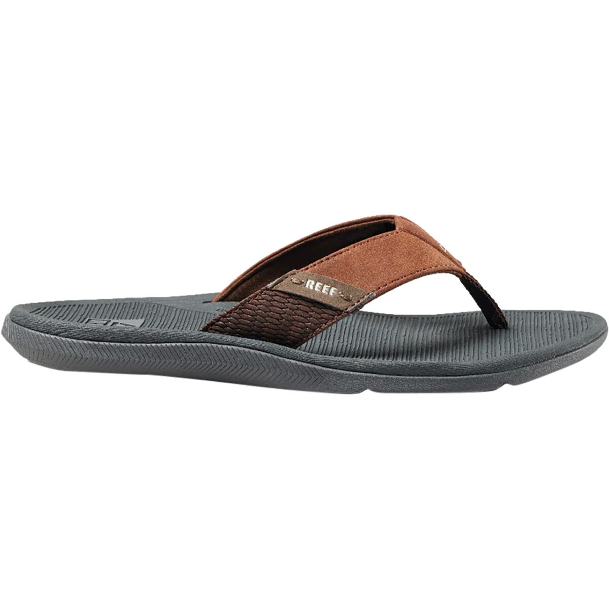 Image of Reef Santa Ana Flip Flop - Men's Grey/Tan, 11.0