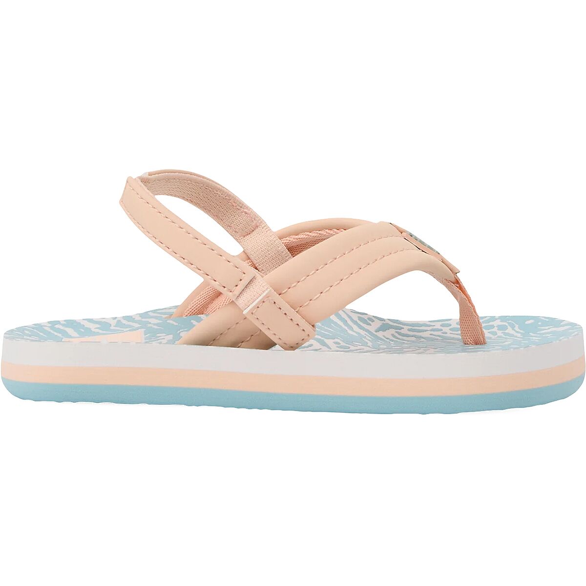 Image of Reef Little Ahi Sandal - Toddler Girls' Peach/Blue Animal, 5.0