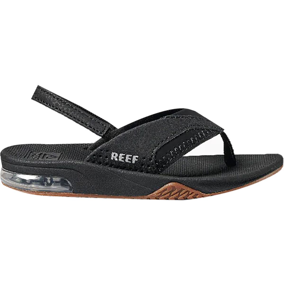 Image of Reef Fanning Sandal - Toddler Boys' Black/Silver, 9.0