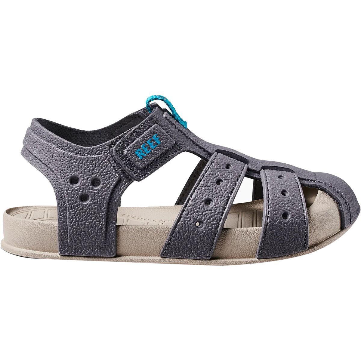 Reef Water Beachy Sandal - Boys' Oak/Grey/Aqua, 13.0