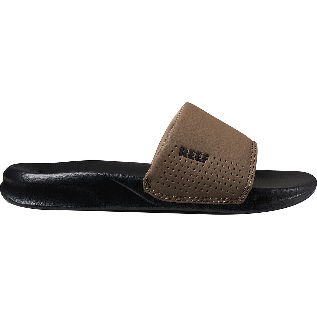Image of Reef One Slide Sandal - Boys' Black/Tan, 2.0