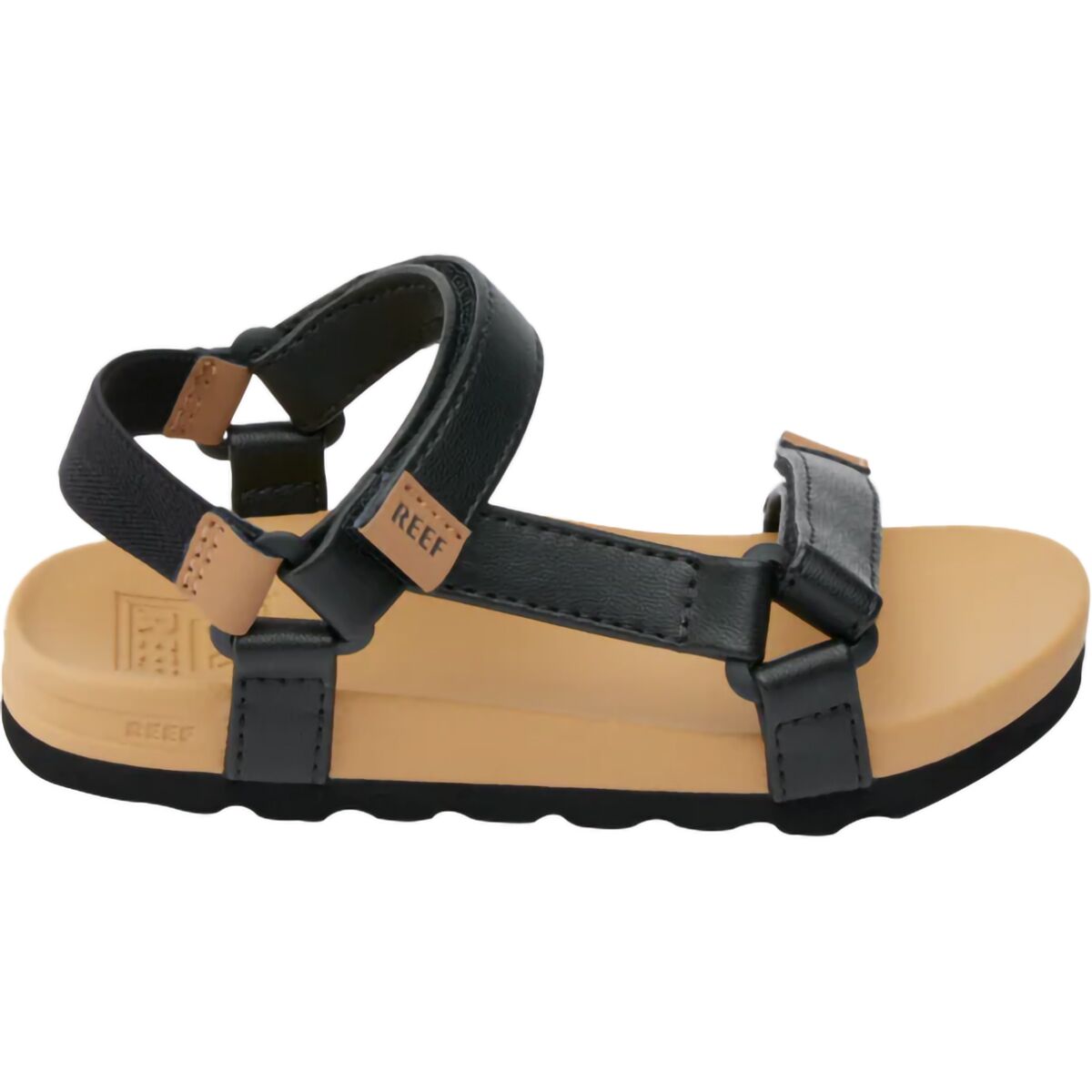 Image of Reef Little Rem Hi Sandal - Toddler Girls' Black/Tan, 10.0