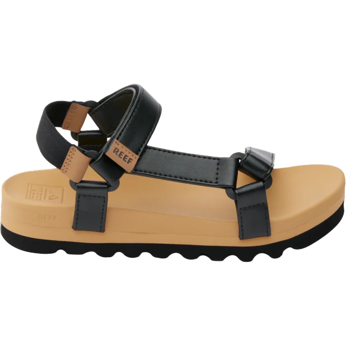 Image of Reef Rem Hi Sandal - Girls' Black/Tan, 3.0