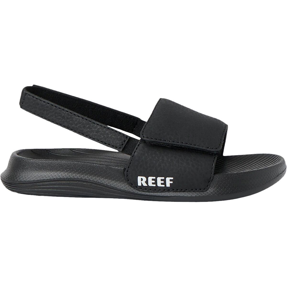 Image of Reef Little Salty Slide Sandal - Toddlers' Black/White, 6.0