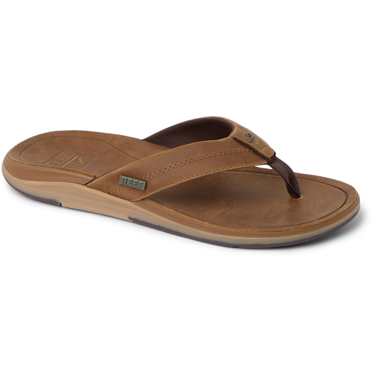 Reef Men\'s Brown Faux Leather Strap Flip Flops Y2K Outdoors Sandals Countrycore Men main image 2