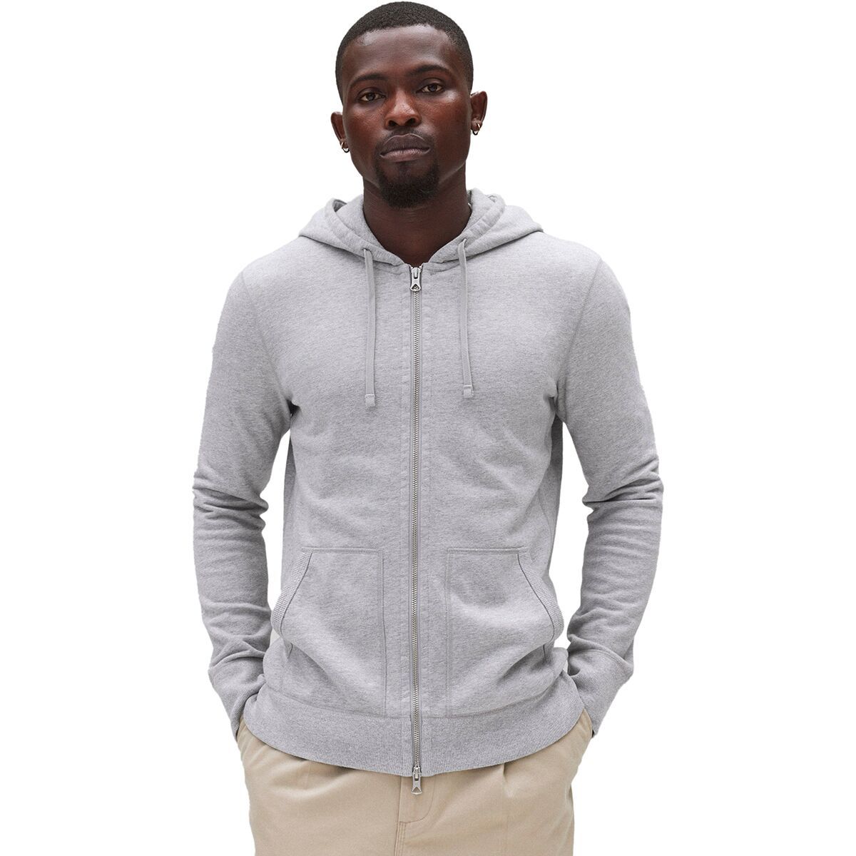 Reigning Champ Midweight Terry Full-Zip Hoodie - Men's Hgrey, L