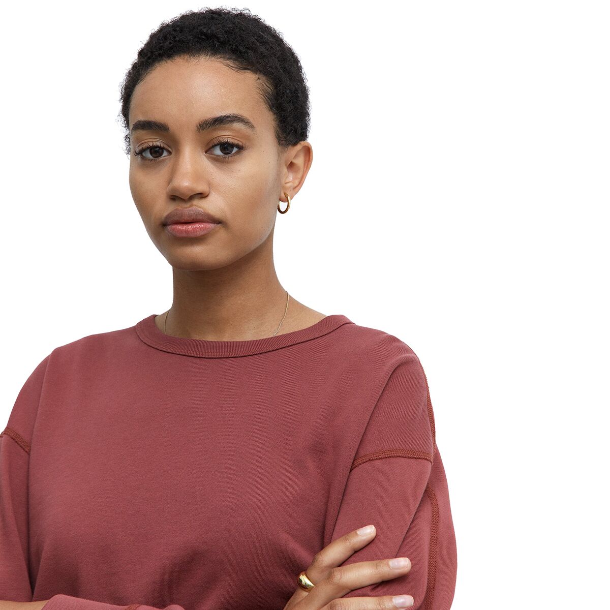 cut off crewneck sweatshirt