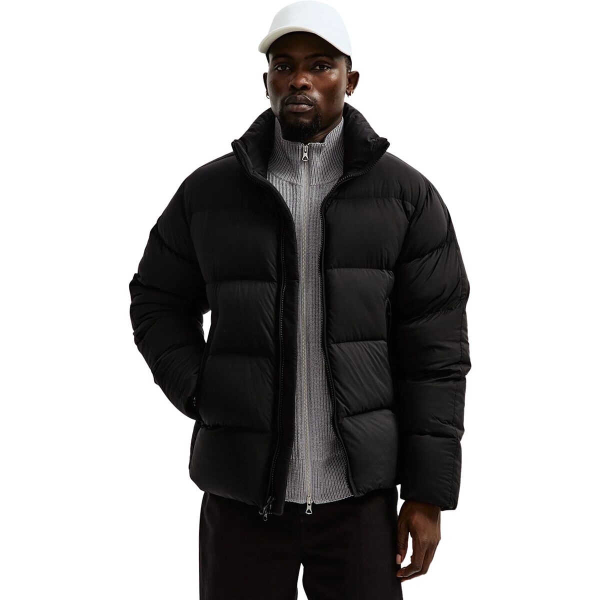 Pre-owned Reigning Champ Matte Ripstop Training Camp Puffer Jacket - Men's In Black